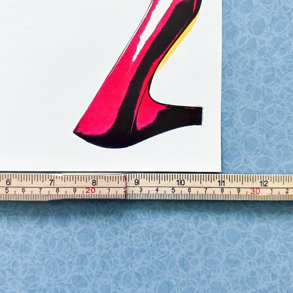 1990 Gold Book Ad • Ferragamo Red Pump • Fashion Collector Wall Art - Picture 6 of 6